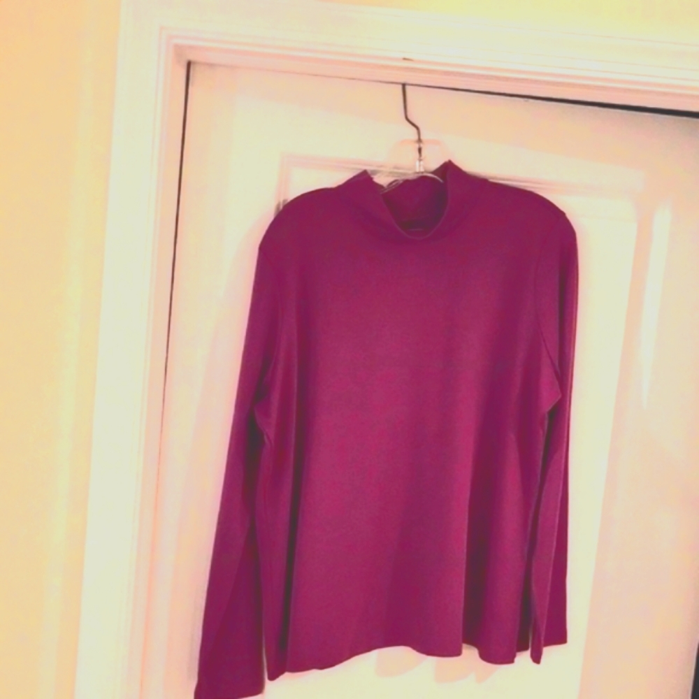 Ll Bean, new, XL purple,turtle-neck shirt.ⁿ
